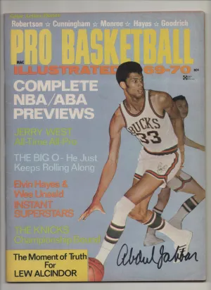 [1 of 1] 1969-70 Pro Basketball Illustrated "The Moment of Truth for Lew Alcindor" Signed Kareem Abdul Jabbar