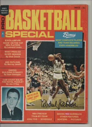 [1 of 1] 1969-70 Sports Quarterly Presents Pro Basketball Special "Superstar or Cardiff Giant?" Signed Kareem Abdul Jabbar