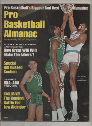 [1 of 1 ] 1969 Pro Basketball Almanac Produced by Sports Magazine "Exclusive! The Coming Battle for Lew Alcindor" From The Personal Collection of Kareem Abdul Jabbar