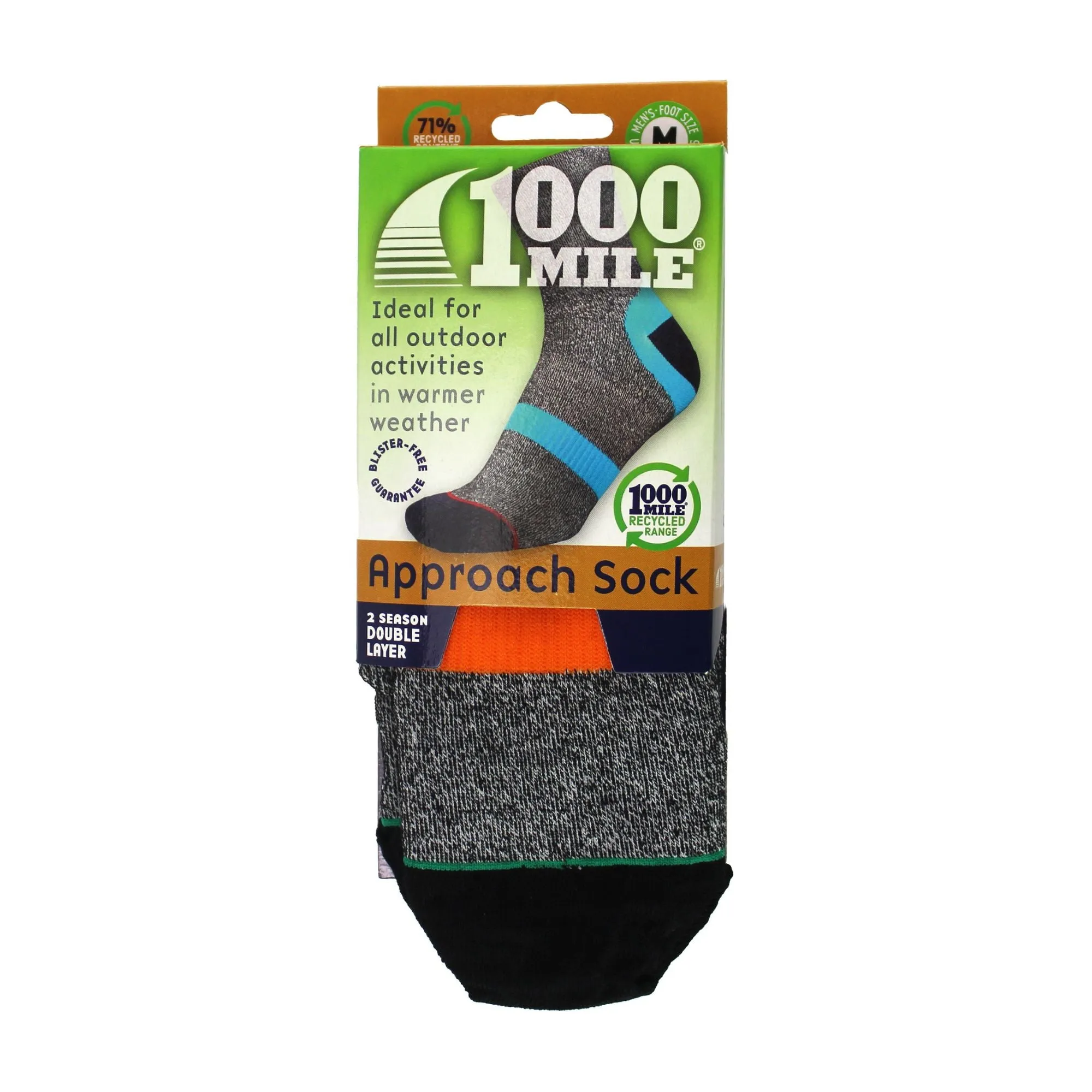 1 Pack Mens Approach Repreve Double Layer Socks