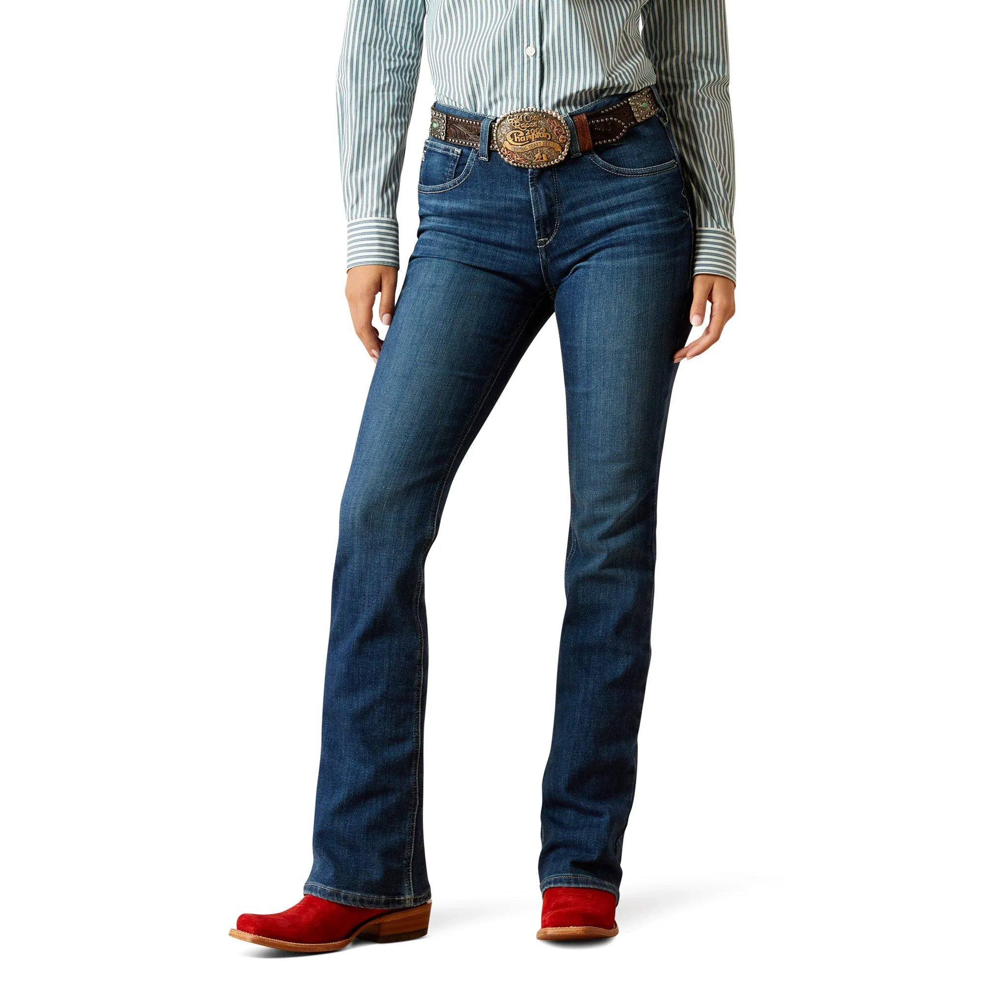 10051838 Ariat Women's High Rise Lydia Boot Cut Jeans