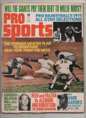 1971 Pro Sports "Reed & Frazier vs. Alcindor & Robertson - The Coming Showdown" From The Personal Collection of Kareem Abdul Jabbar
