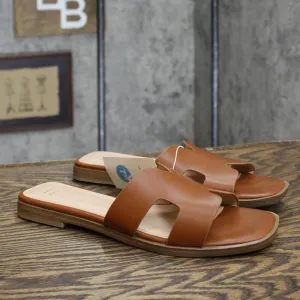 A New Day Women's Nina Slide Sandals 88870712 Cognac Brown 7.5M