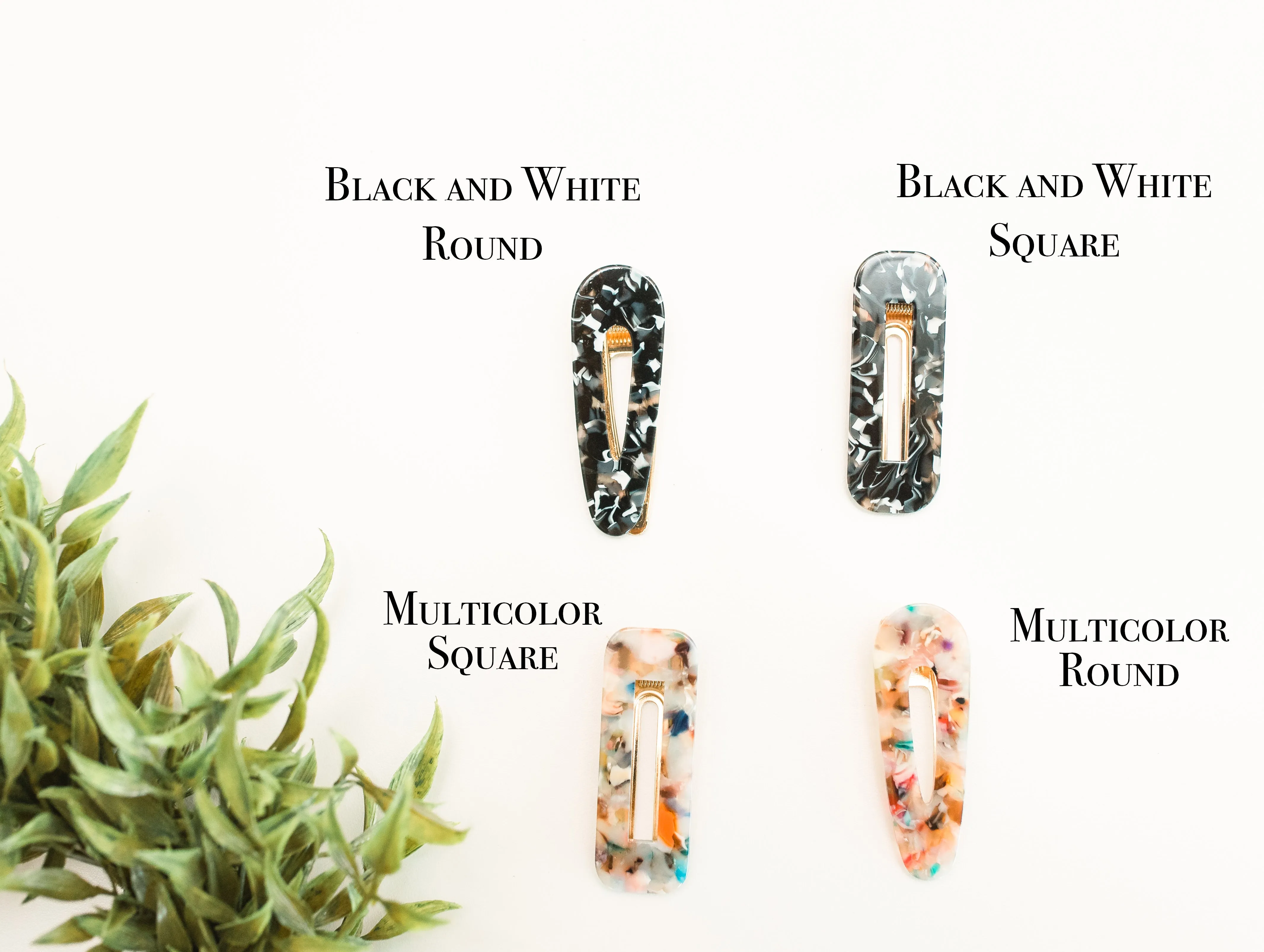 Acrylic Barrette Hair Clips