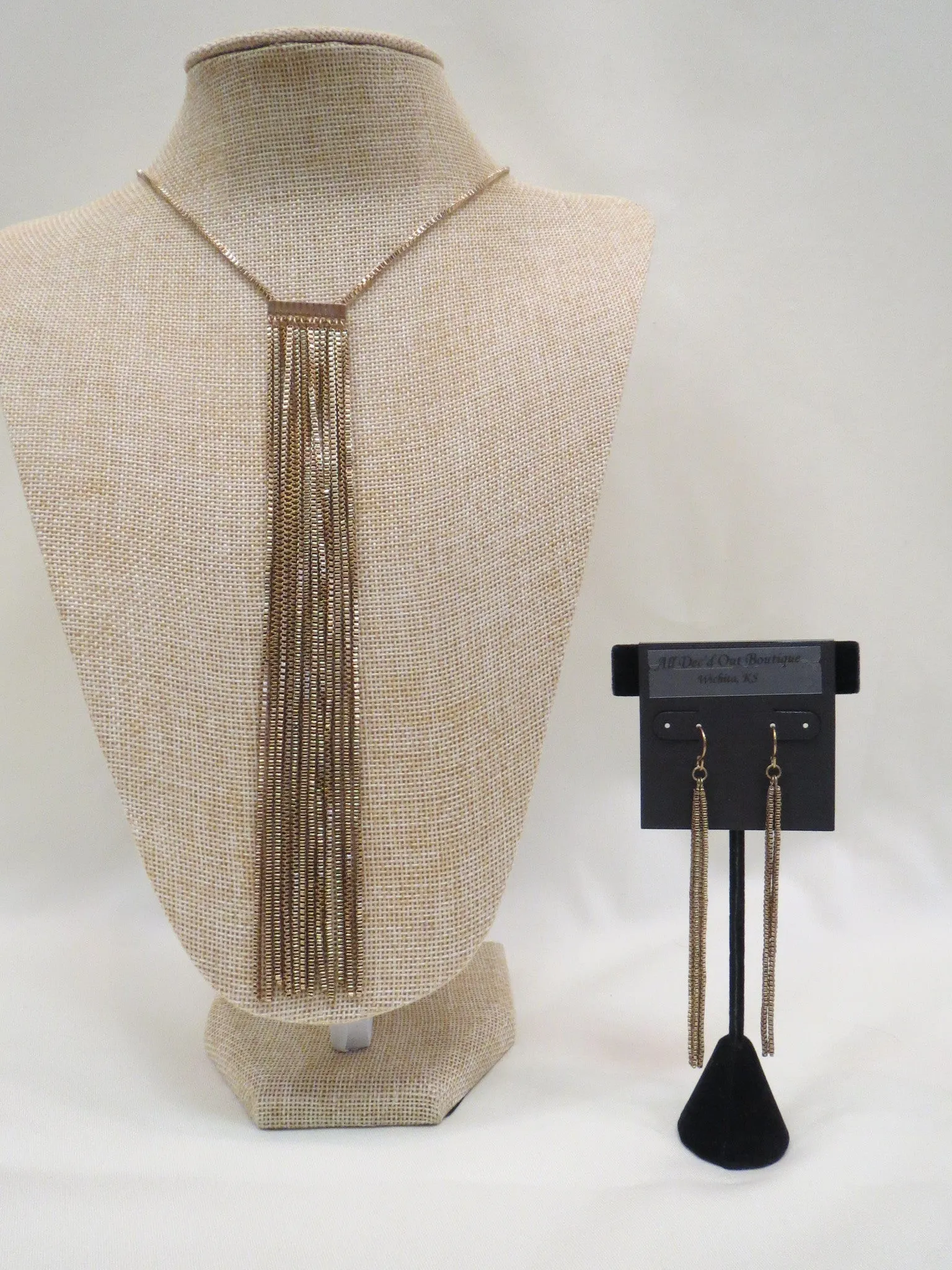 ADO | Antique Gold Tassel Necklace Long