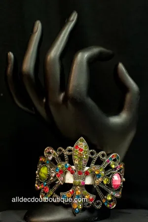 ADO | Assorted Crystal Metal Clamp Bracelet