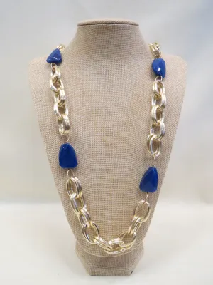 ADO | Blue Stone Gold Chain Necklace