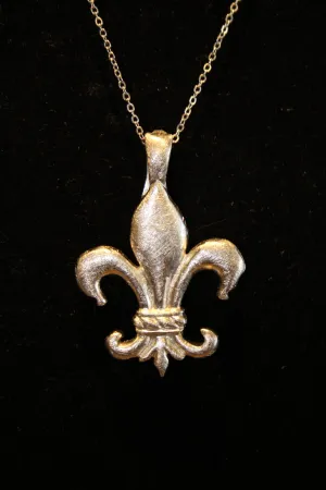 ADO | Brush Metal Fleur De Lis Pendant