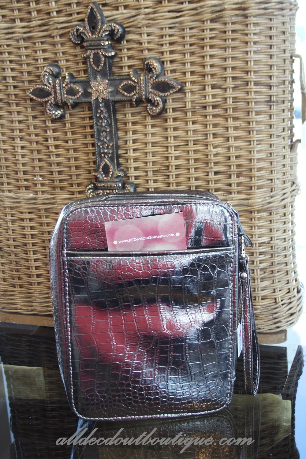 ADO | Dark Grey Embellished Bible Cover