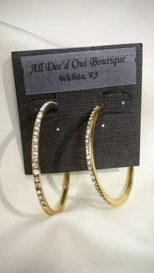 ADO | Diamond Hoop Earrings Gold
