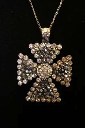ADO | Embellished Cross Pendant Silver