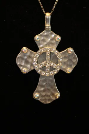 ADO | Embellished Cross with peace sign