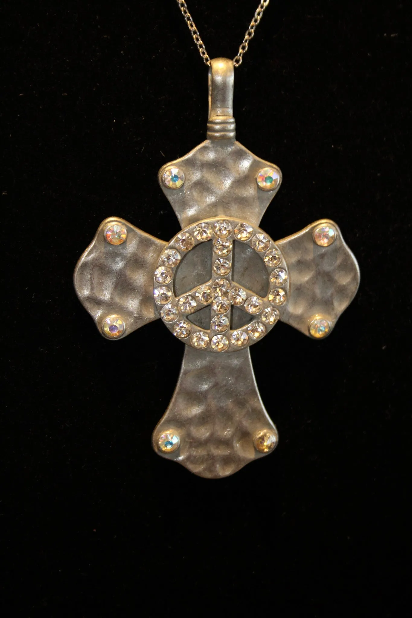 ADO | Embellished Cross with peace sign