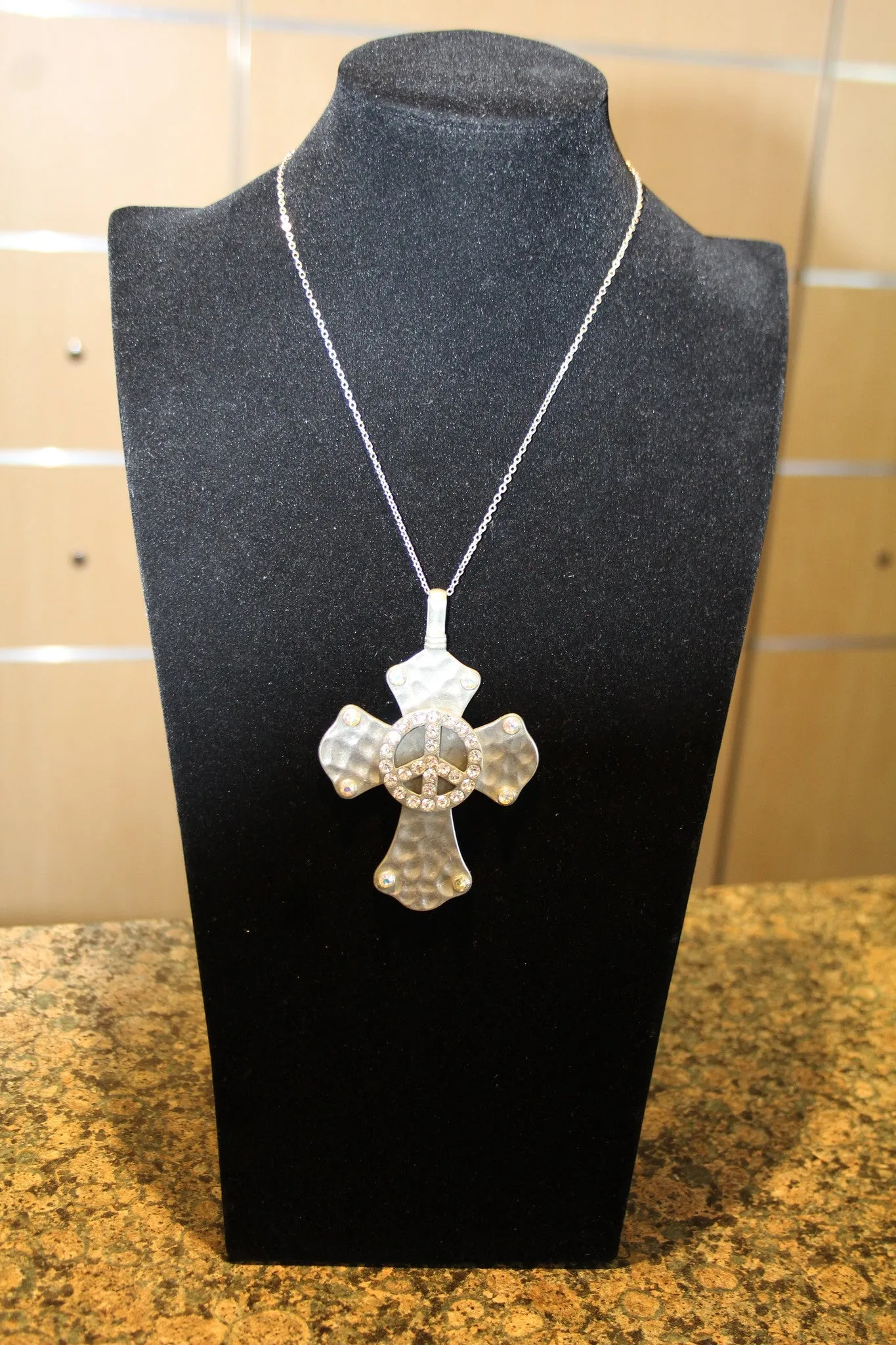 ADO | Embellished Cross with peace sign