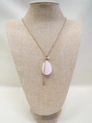 ADO | Pink Stone Gold Chain Necklace