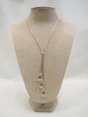 ADO | Tear Drop Crystal Necklace Gold