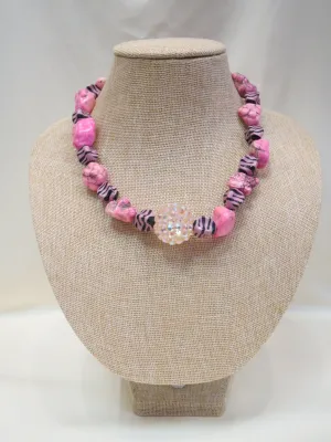 ADO | Tiger & Fuchsia Beaded Necklace