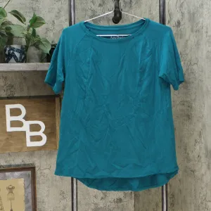 AnyBody Women's Cozy Knit Short-Sleeve Swing Top Everglade XS