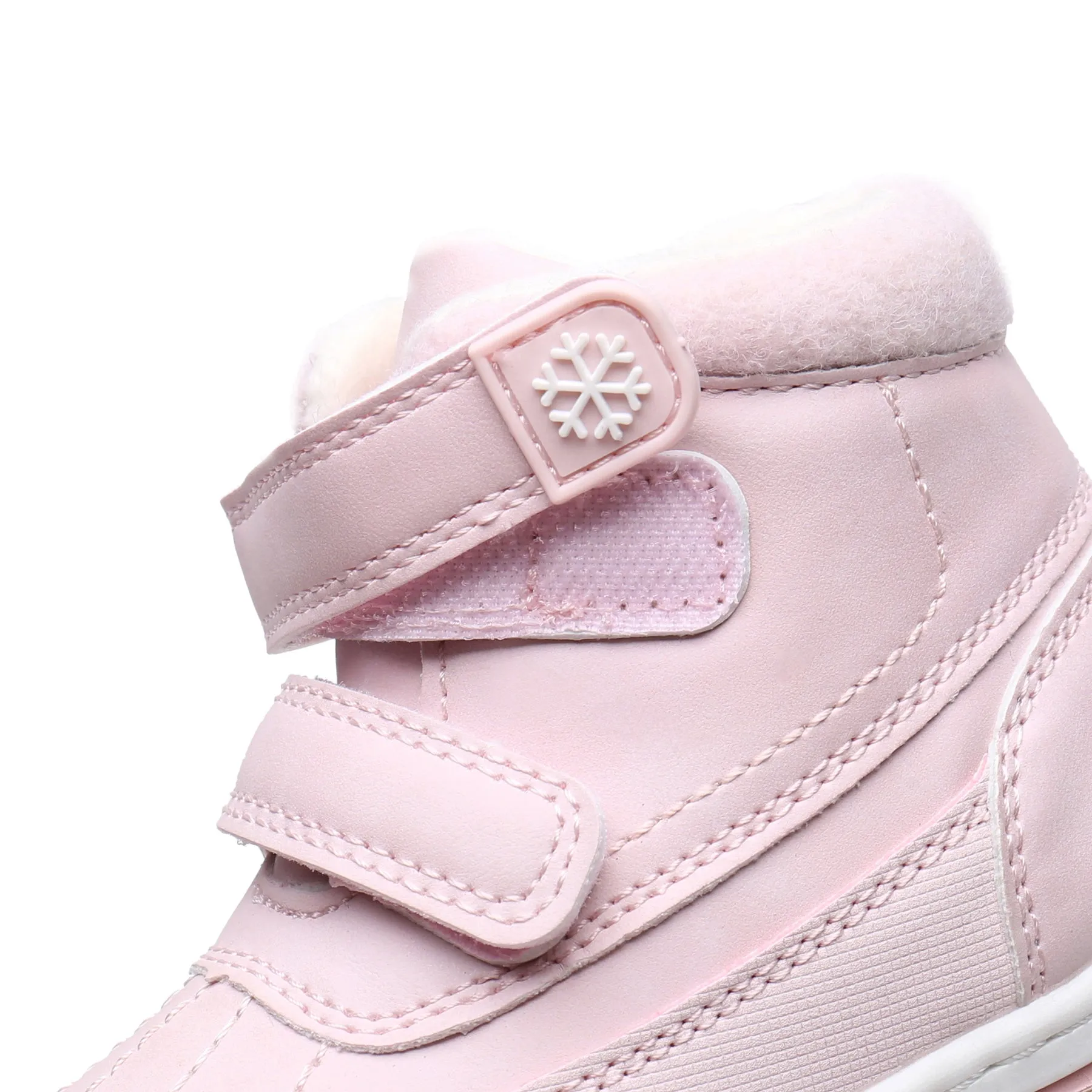 Apakowa Boys Boots Toddler Boys Girls Fall/Winter Boots Outdoor with Hook and Loop (Toddler/Little Kid)-35217-Pink