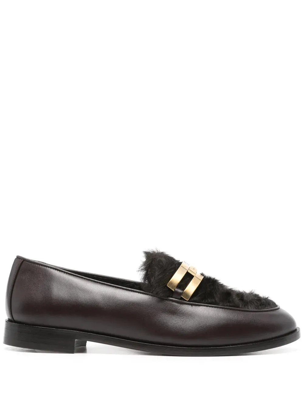Aquazzura shearling-trim loafers