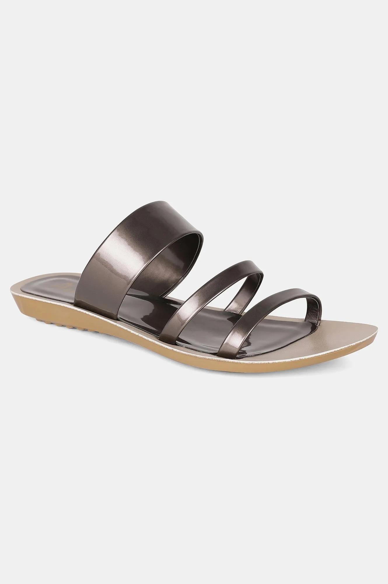 Aurelia Almond Toe Mettalic Flat-ZDaphne