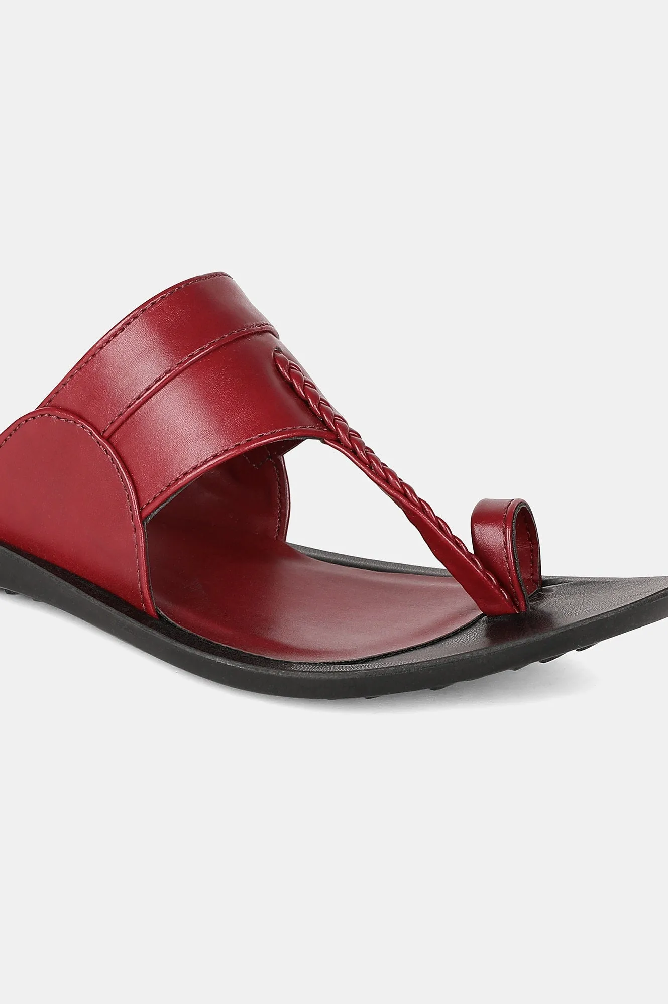 Aurelia Almond Toe Woven Design Flat-ZDarlene