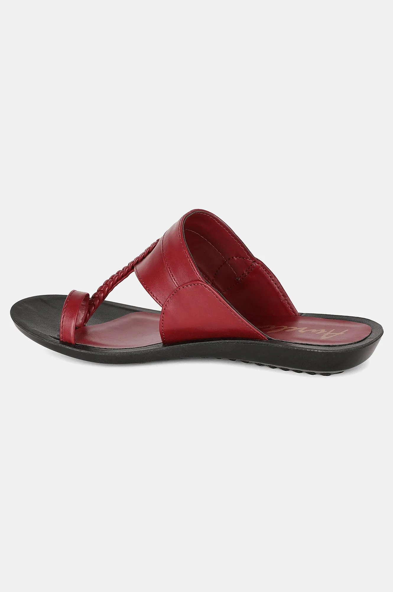 Aurelia Almond Toe Woven Design Flat-ZDarlene