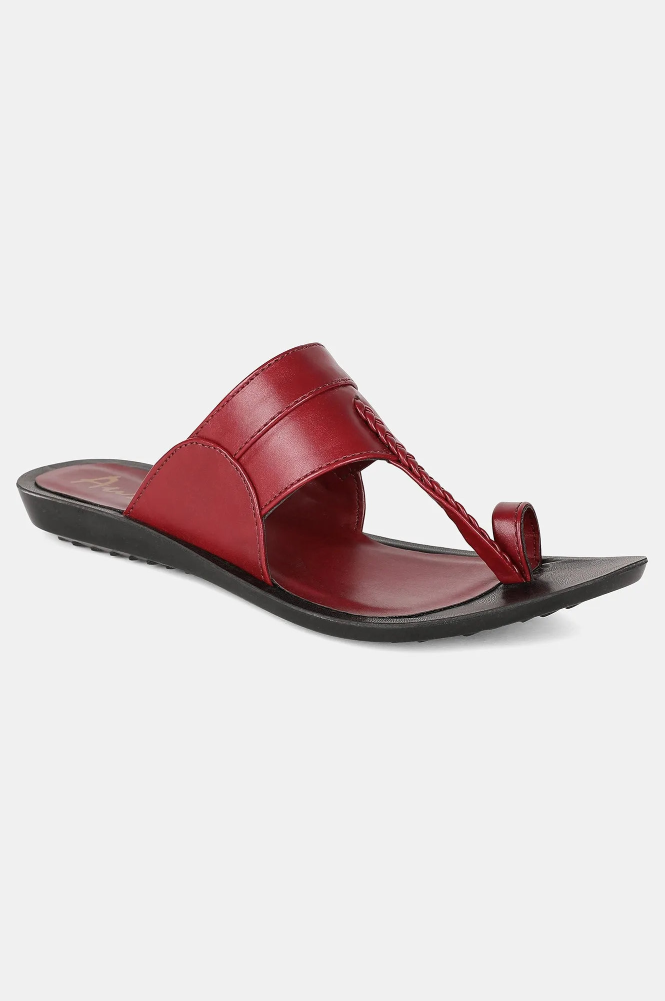 Aurelia Almond Toe Woven Design Flat-ZDarlene