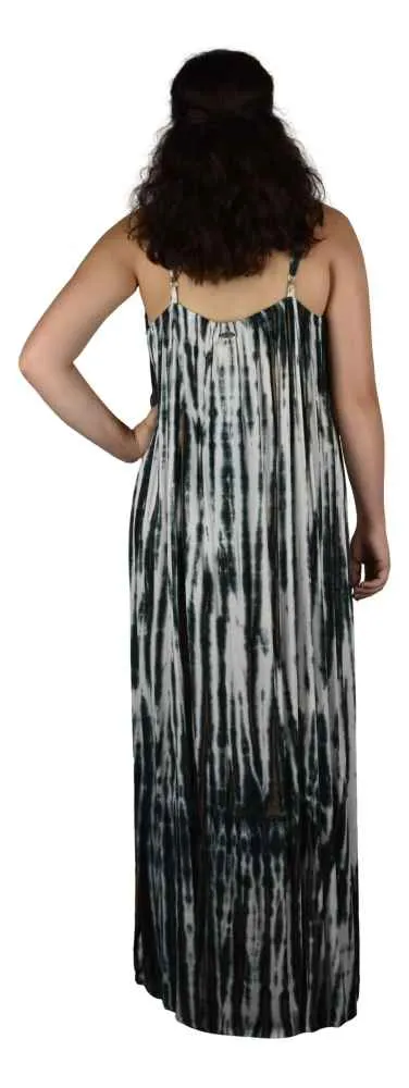 Bali Dress Long - Tie Dye - Taupe