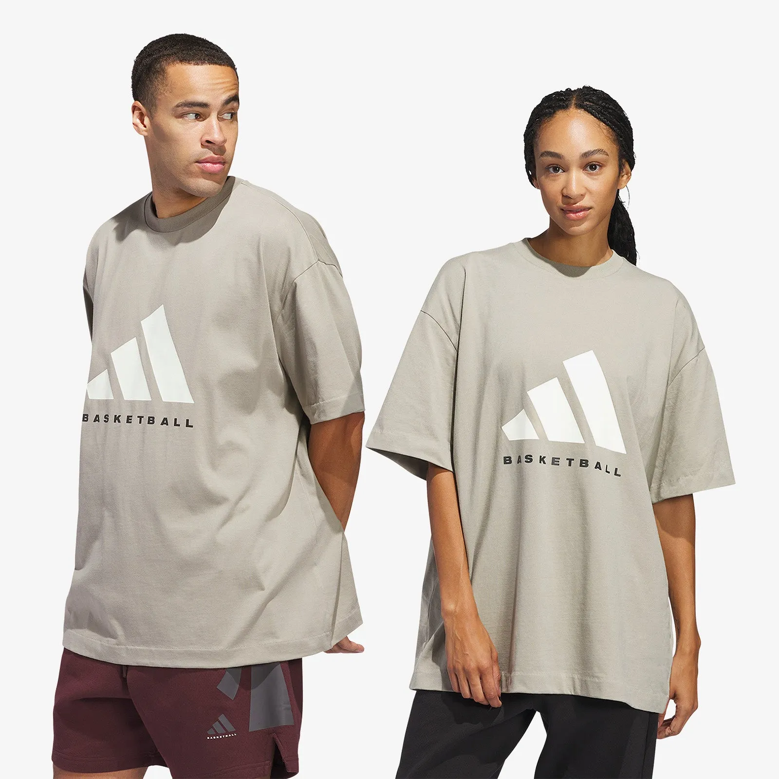 Basketball Logo T-Shirt - Beige
