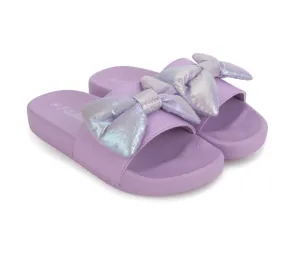 Billie Blush - Slides with Iridescent Bow
