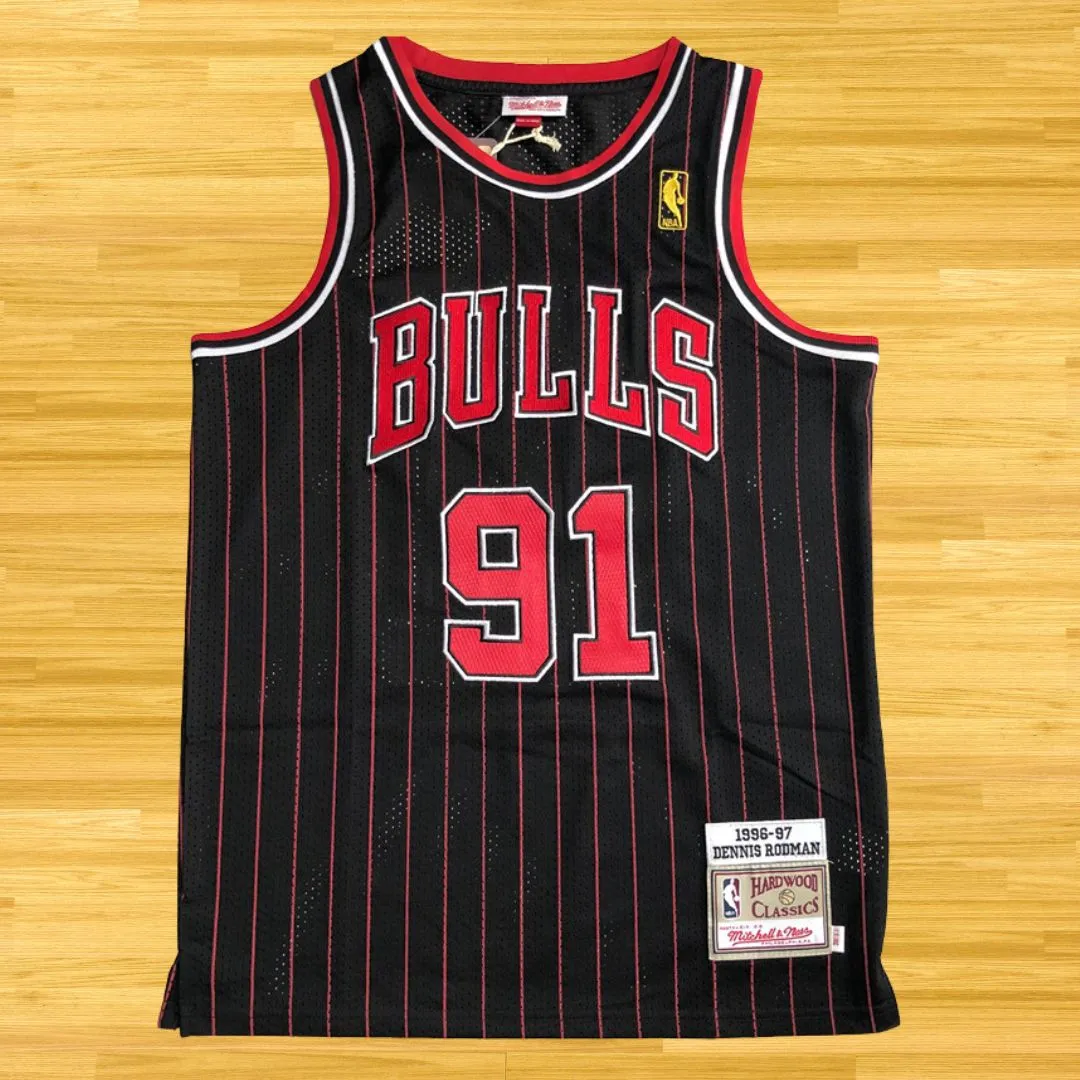 Bulls - Dennis Rodman - Retro Jersey - Black/Red