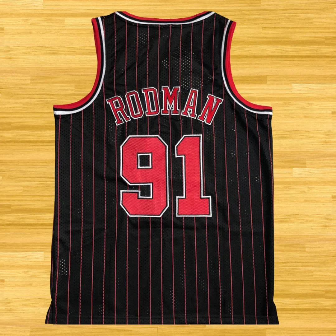 Bulls - Dennis Rodman - Retro Jersey - Black/Red