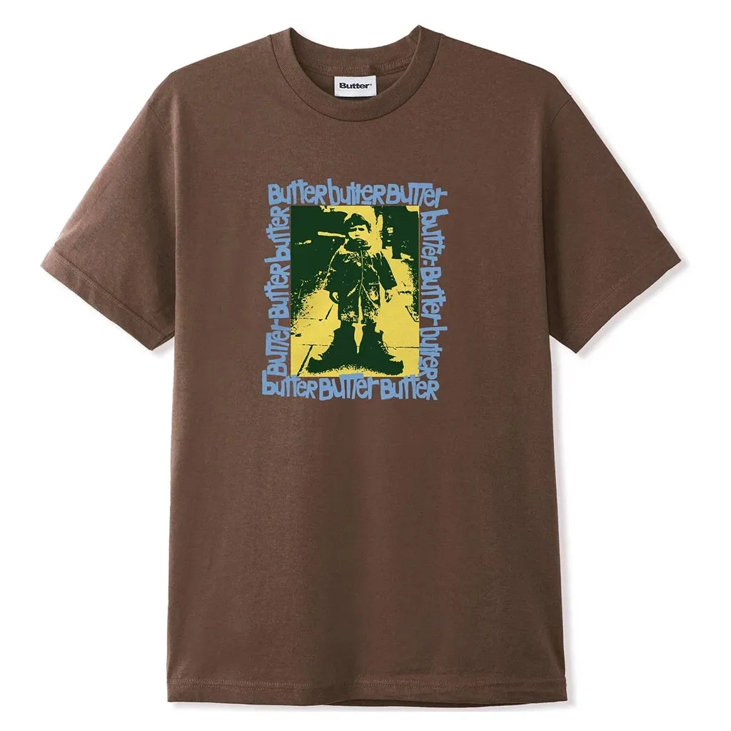 BUTTER GOODS STOLEN BOOTS TEE - BROWN