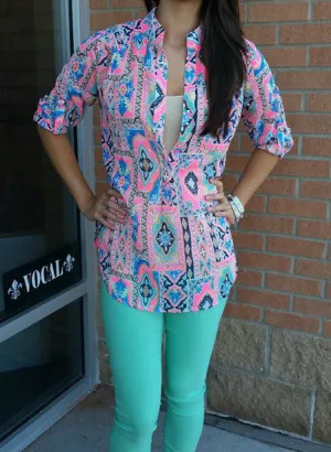 By Together | Egyptian Sheer Blouse Pink