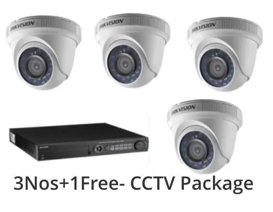CCTV Package - AHD/TVI/CVI CAMERA - 2 to 4 Nos