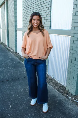 Color Crush V-Neck • Peach Sunrise