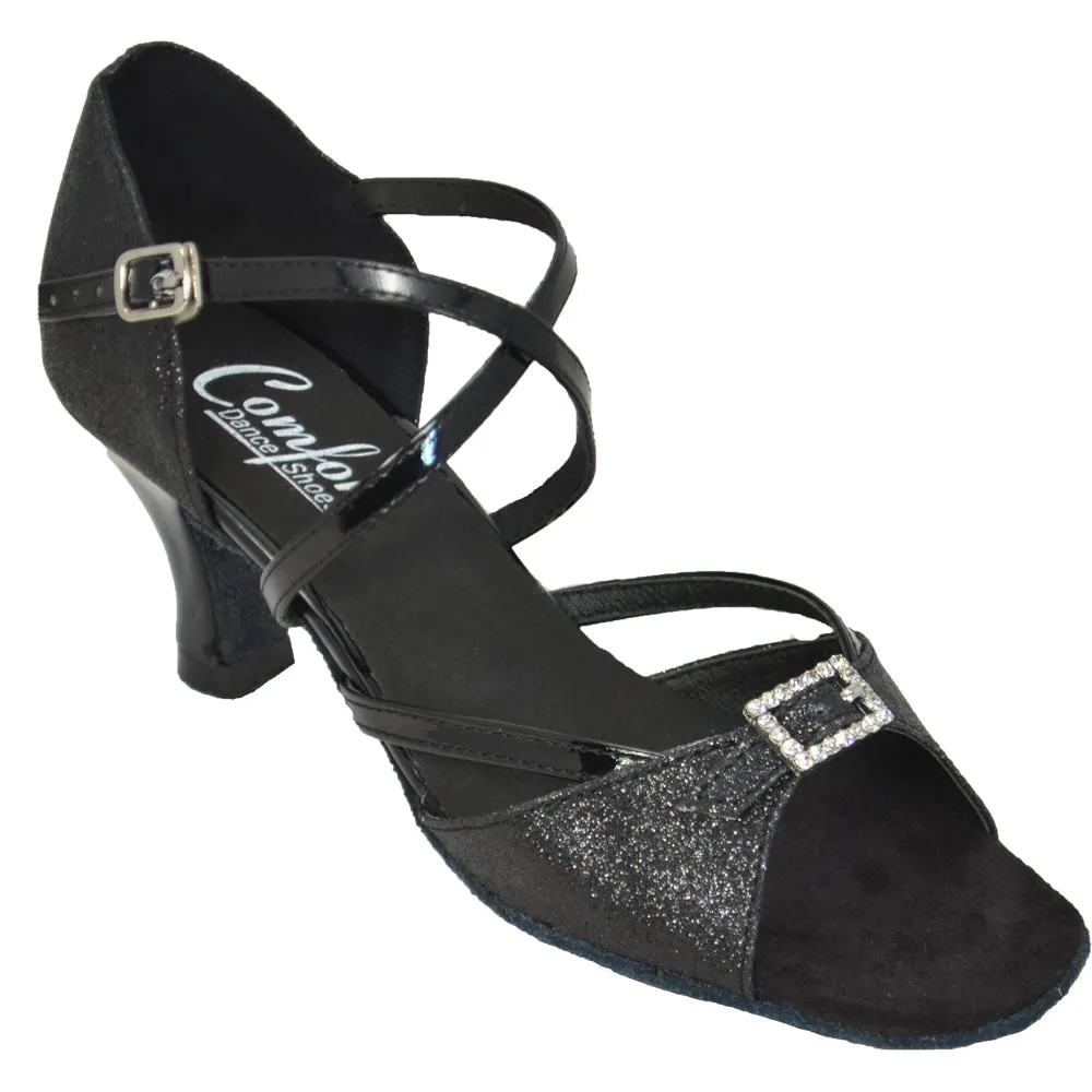 Comfort - Single Buckle - Black Glitz / Black Patent