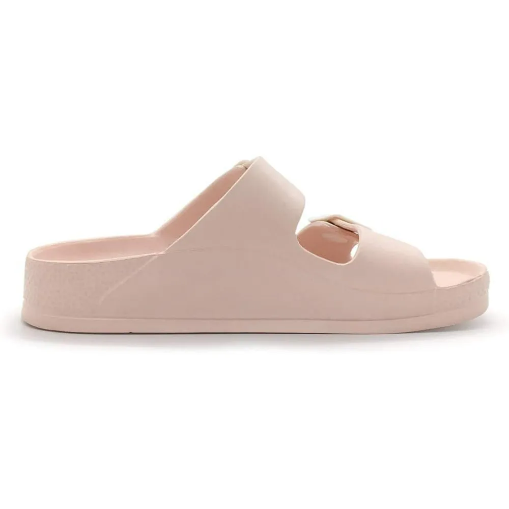 Comfy Slides With Double Buckle Pattern