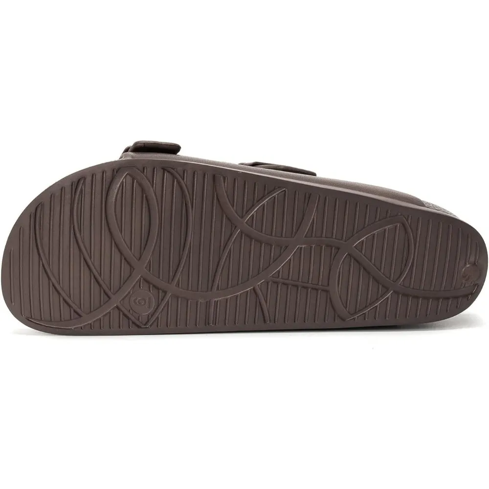 Comfy Slides With Double Buckle Pattern