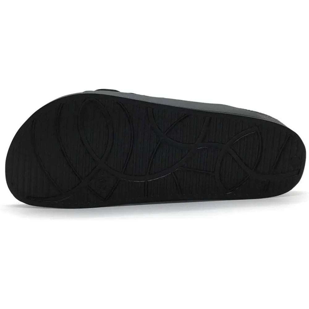 Comfy Slides With Double Buckle Pattern