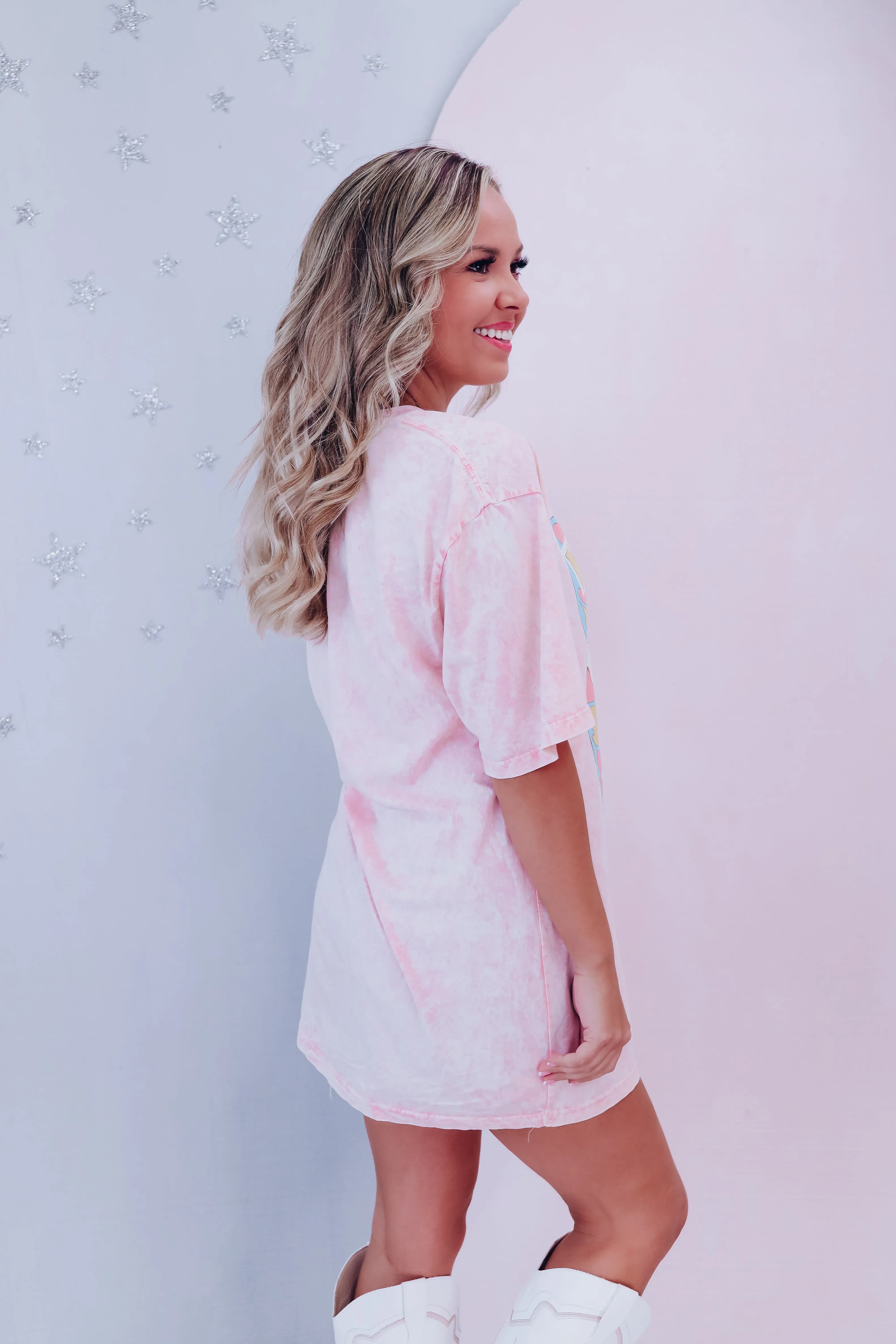 Cowboy Club Wild West Graphic Tee - Pink