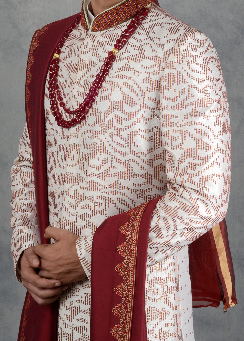 Cream Sherwani | Siddhesh Chauhan