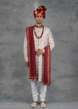Cream Sherwani | Siddhesh Chauhan