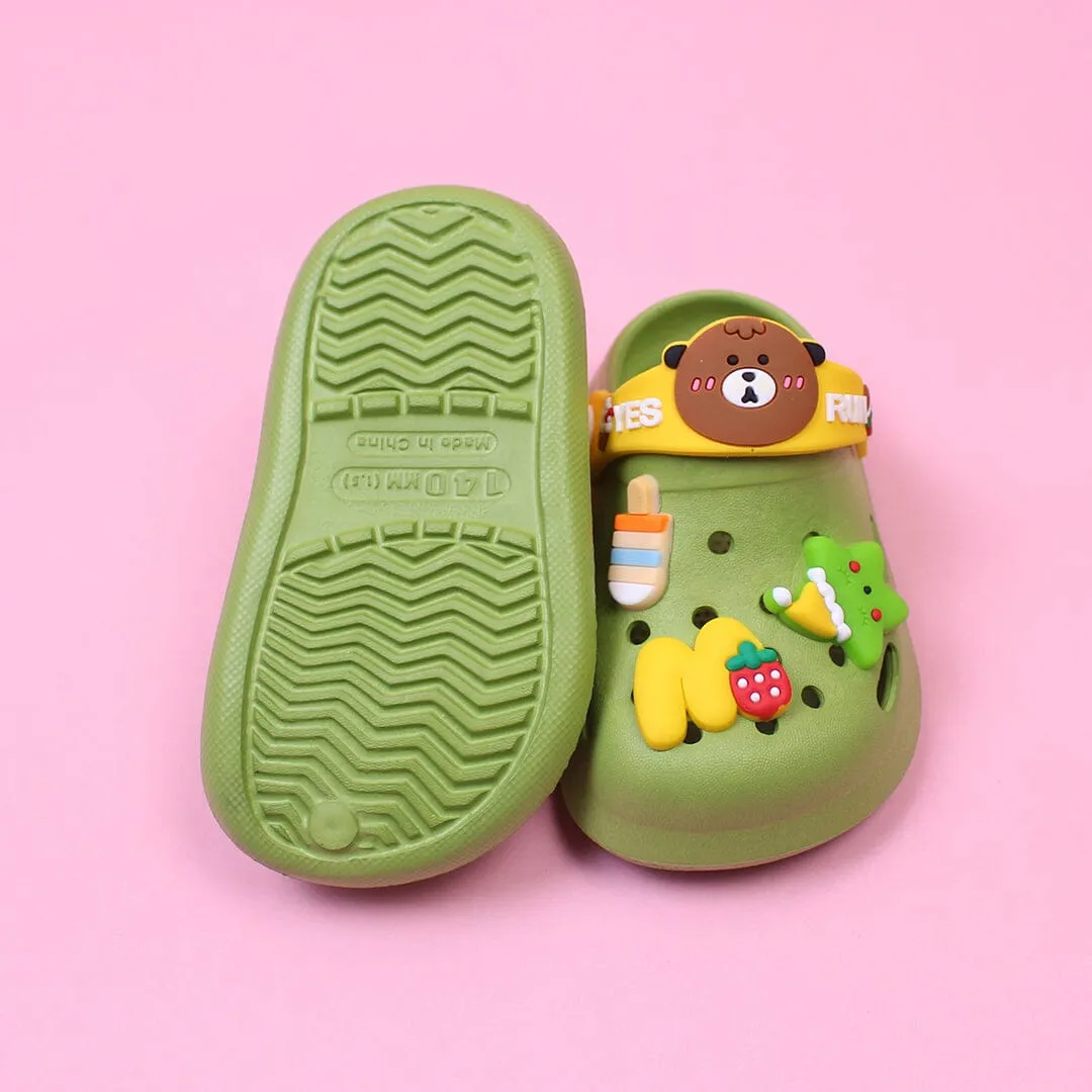 Cute Bear Greenish Clogs