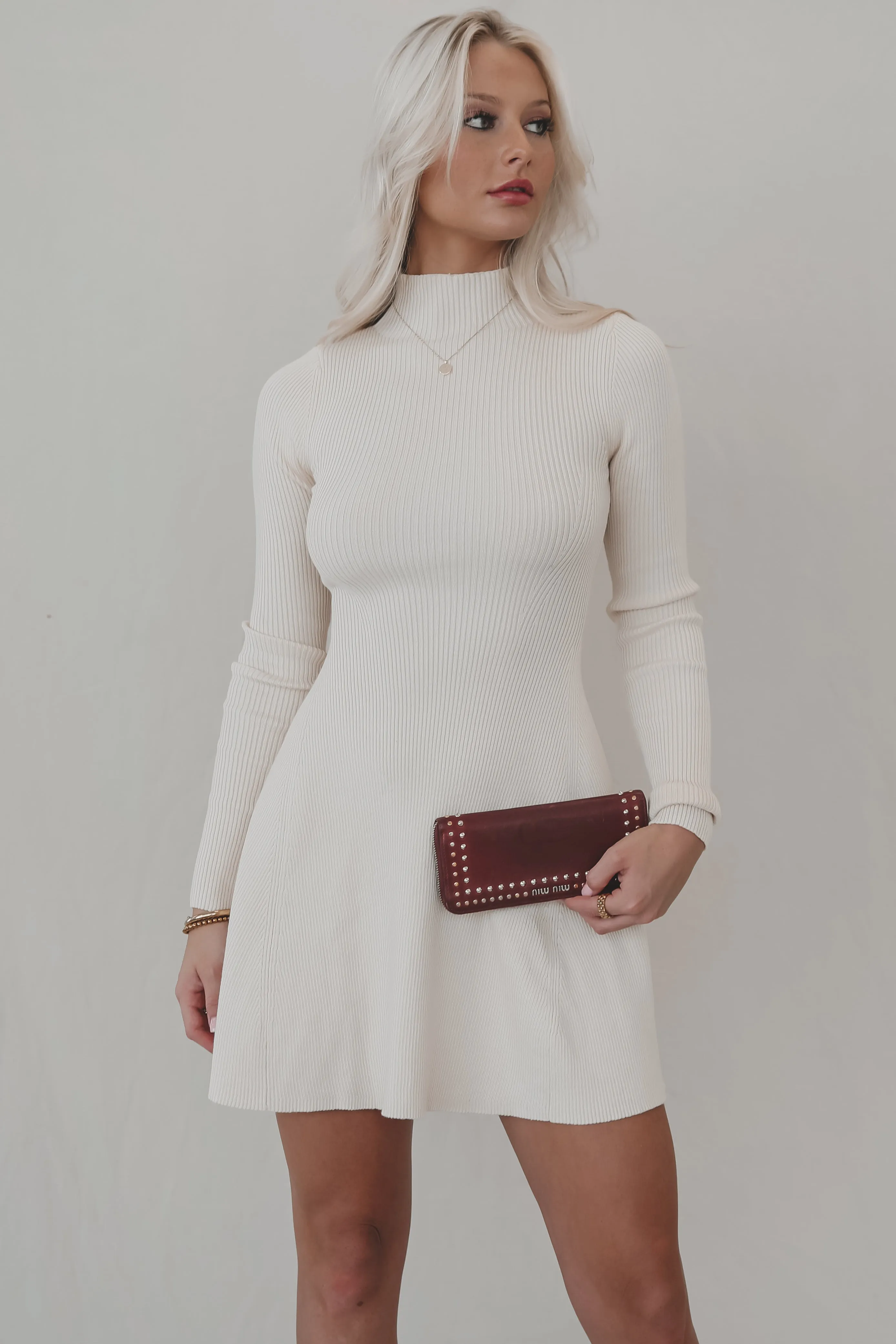 DEAL Iced Coffee Extra Cream Sweater Dress