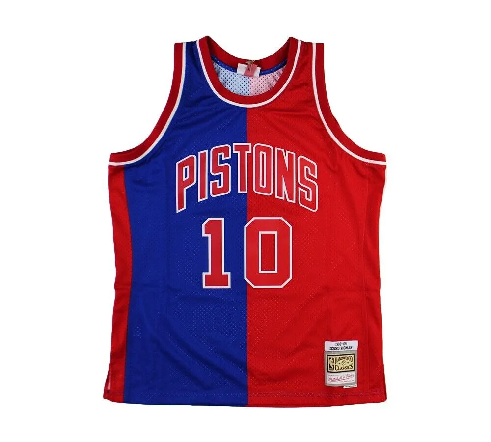 Dennis Rodman Signed Chicago Bulls M&N 1995-96 Swingman Split NBA Jersey