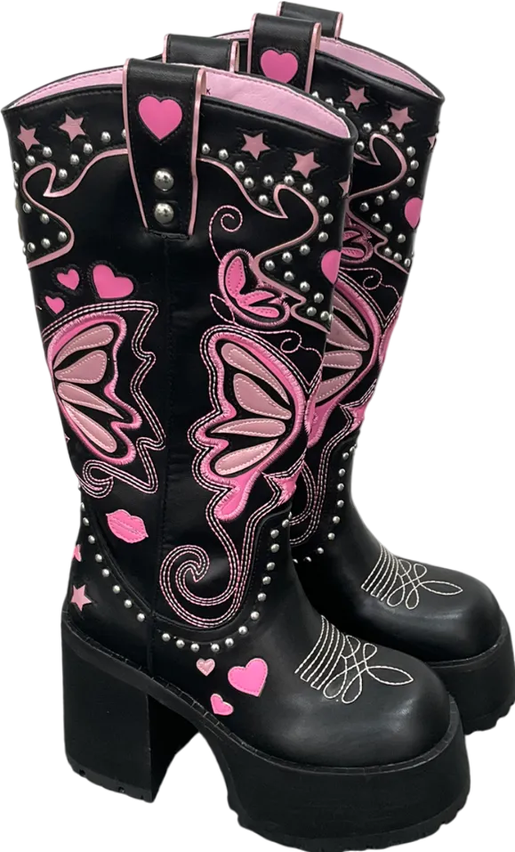 Dolls Kill x Bratz Black The Wild West Platform Boot UK 5 EU 38 👠