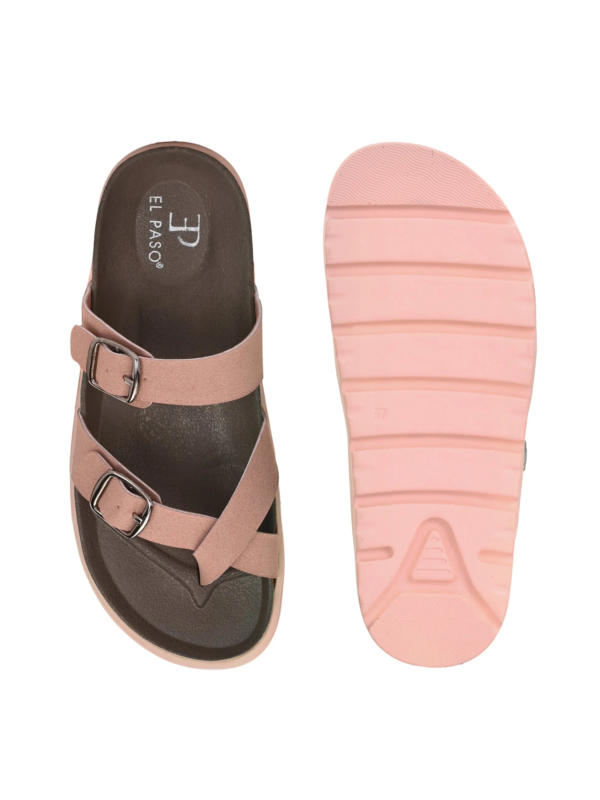 El Paso Women One Toe Slip-On Flats