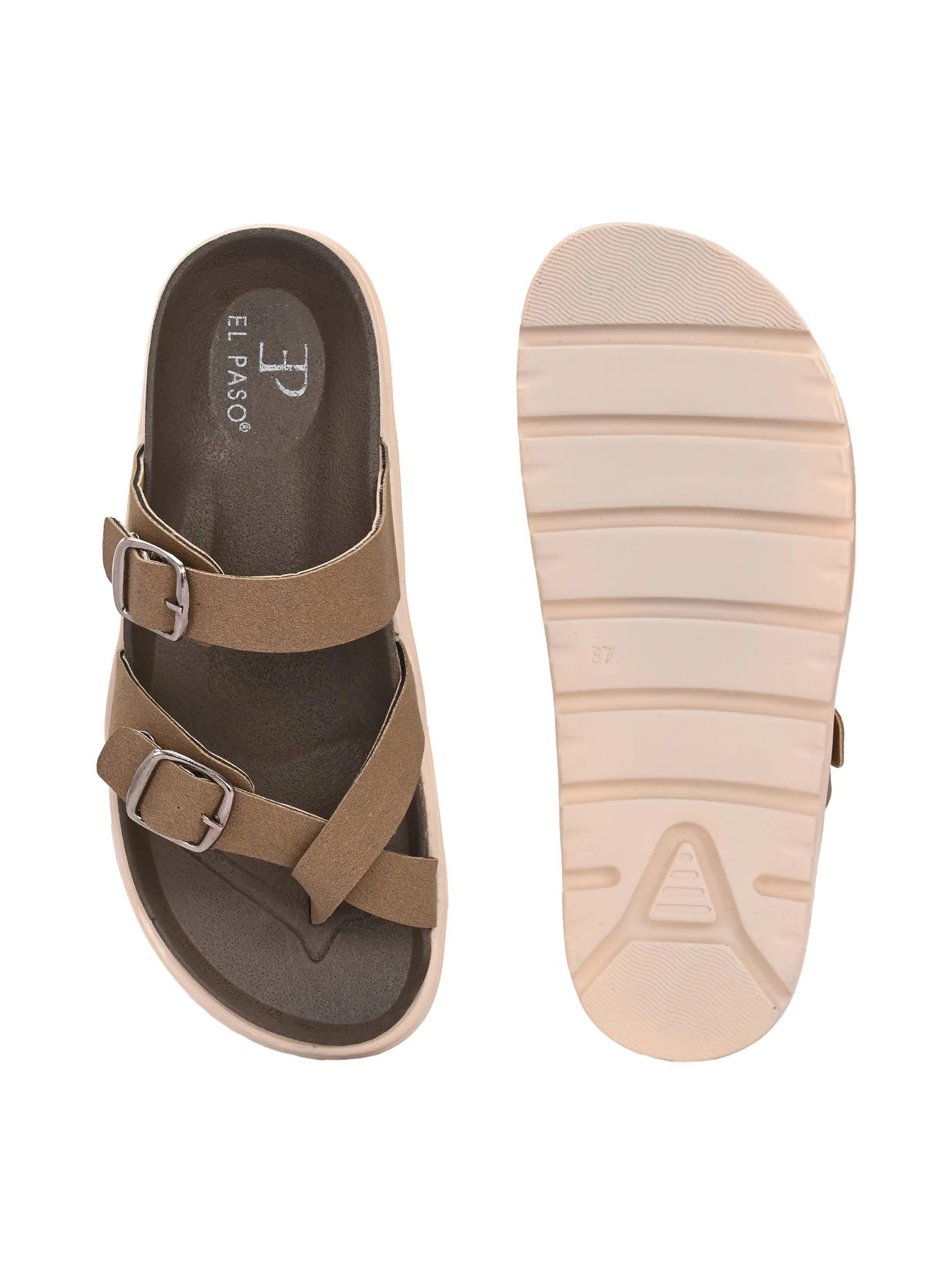 El Paso Women One Toe Slip-On Flats